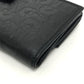 GUCCI 143389 Embossed All-Over Print Bifold Long Wallet Leather Women's Black