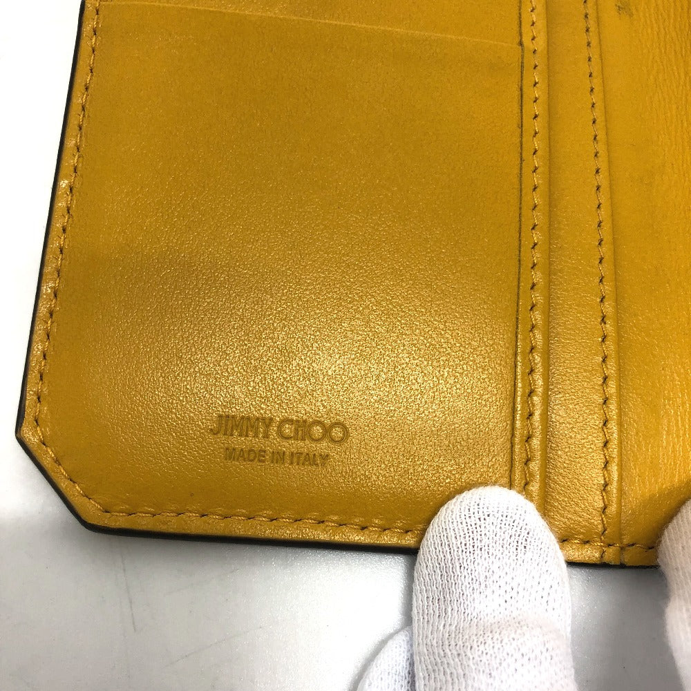 JIMMY CHOO フラップ/ロゴ 型押し サイフ ロングウォレット 2つ折り 長財布 レザー レディース - brandshop-reference