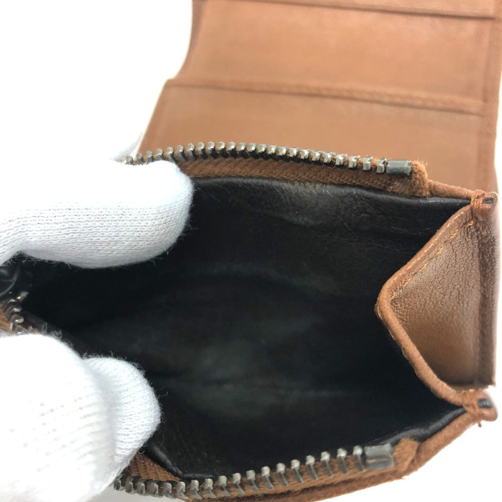 BOTTEGA VENETA イントレチャート コンパクトウォレット サイフ 3つ折り財布 レザー レディース ブラウン