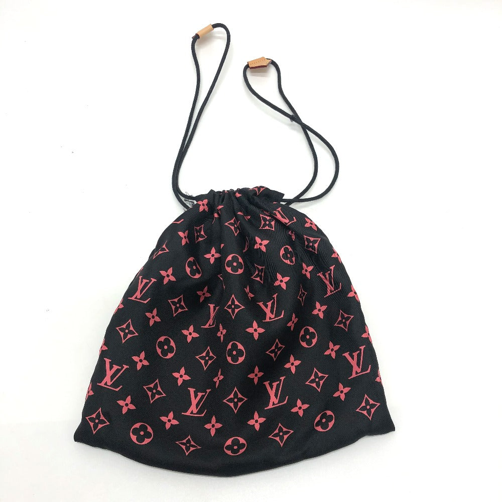 LOUIS VUITTON MP2279 ファッション小物 フローラルスタンプ ジャイアントプリーツ スカーフ シルク レディース ブラック