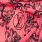 LOUIS VUITTON MP2279 ファッション小物 フローラルスタンプ ジャイアントプリーツ スカーフ シルク レディース ブラック