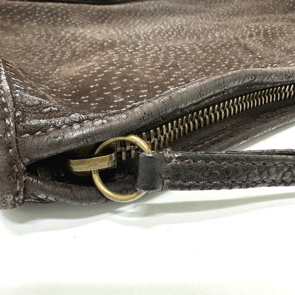 PRADA Shoulder Bag Leather Women's Brown