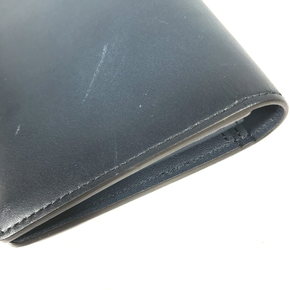 LOUIS VUITTON M41899 Cuir Ombre Portefeuille Brazza Long Wallet, Bifold Leather, Men's, Navy