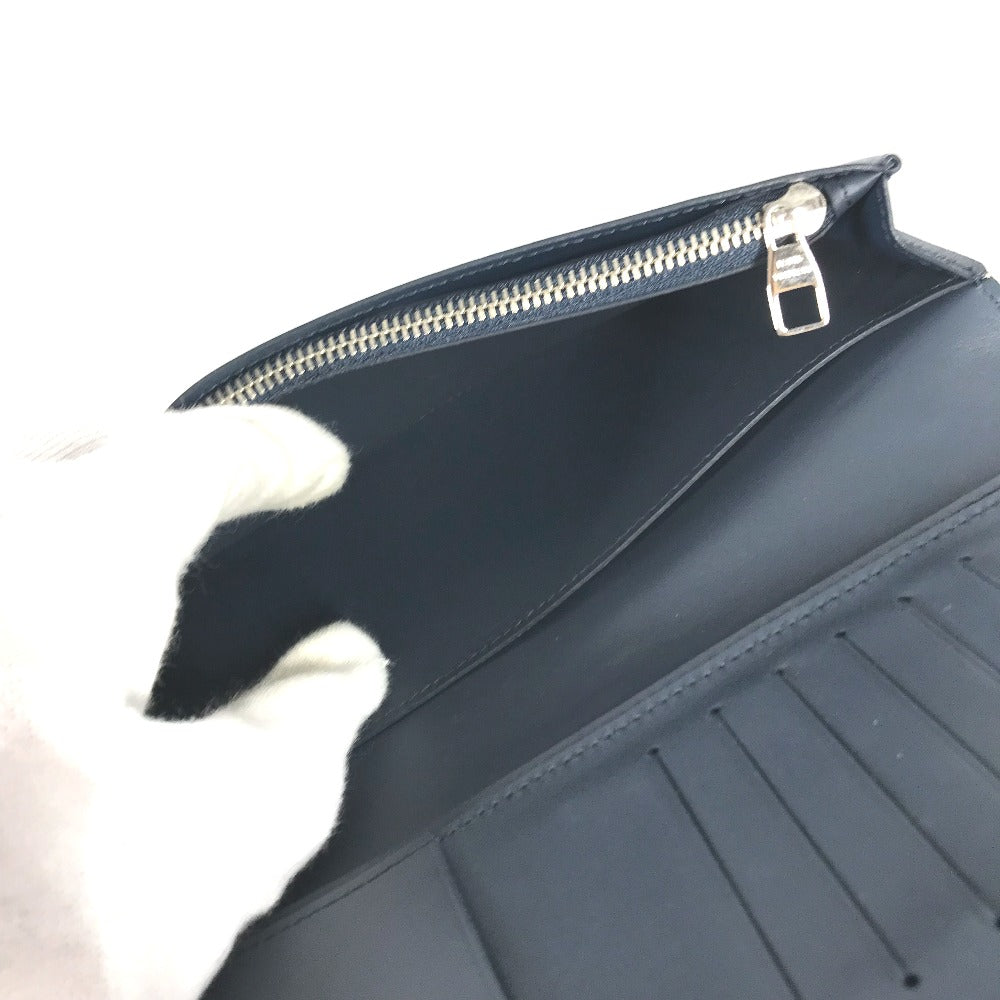 LOUIS VUITTON M41899 Cuir Ombre Portefeuille Brazza Long Wallet, Bifold Leather, Men's, Navy