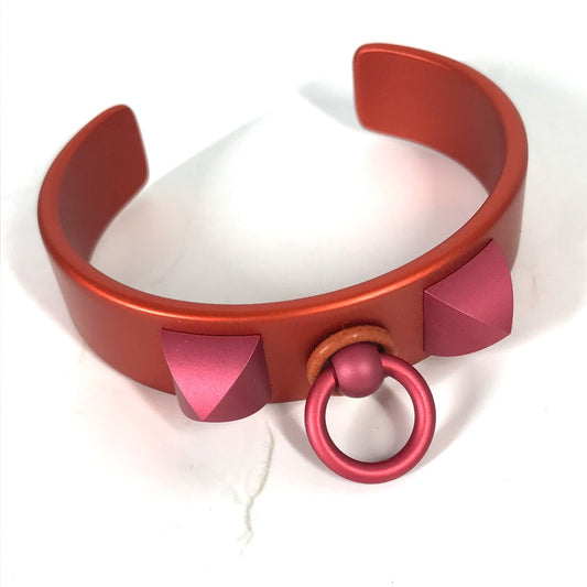 HERMES Collier de Chien Medor Sunset Bracelet/Bangle, Aluminum, Women's, Orange