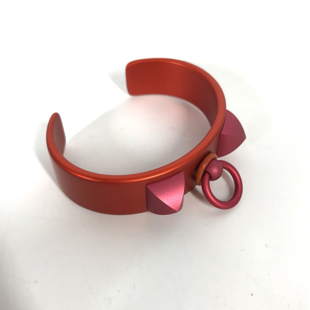 HERMES Collier de Chien Medor Sunset Bracelet/Bangle, Aluminum, Women's, Orange