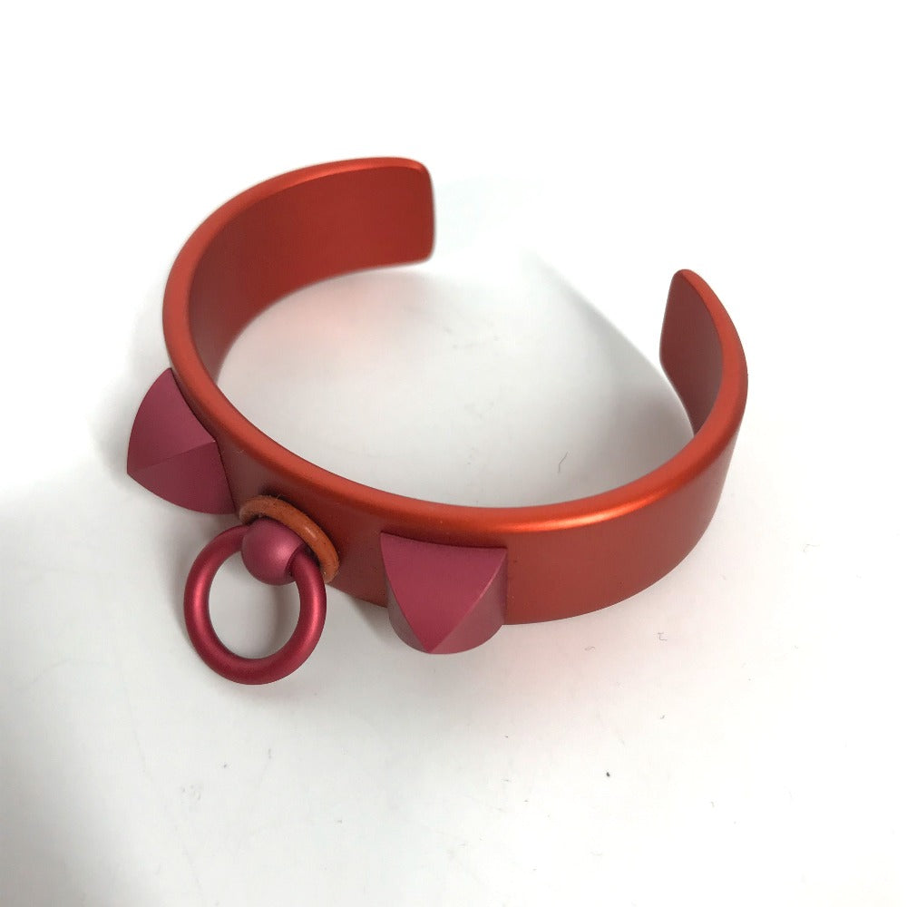 HERMES Collier de Chien Medor Sunset Bracelet/Bangle, Aluminum, Women's, Orange