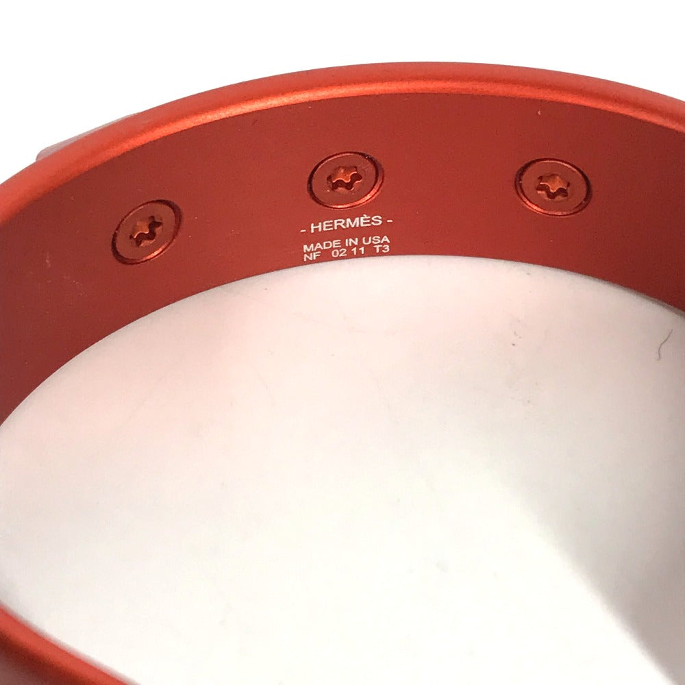 HERMES Collier de Chien Medor Sunset Bracelet/Bangle, Aluminum, Women's, Orange