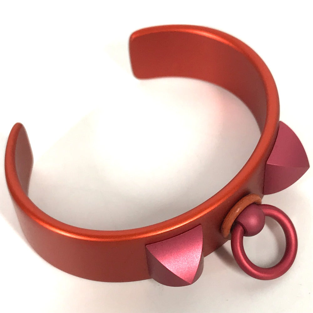 HERMES Collier de Chien Medor Sunset Bracelet/Bangle, Aluminum, Women's, Orange