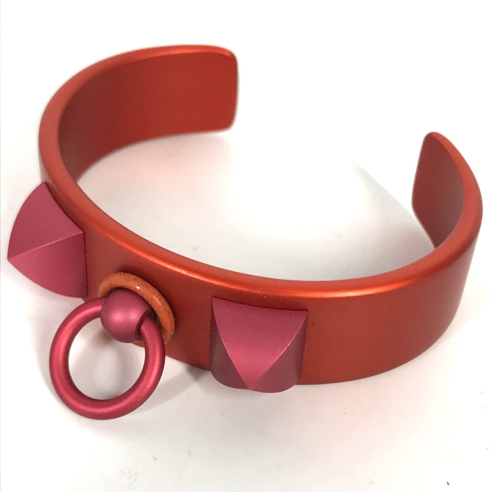 HERMES Collier de Chien Medor Sunset Bracelet/Bangle, Aluminum, Women's, Orange