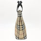 BURBERRY Check Tote Bag, PVC/Leather Handbag, Women's, Beige