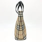 BURBERRY Check Tote Bag, PVC/Leather Handbag, Women's, Beige