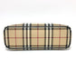 BURBERRY Check Tote Bag, PVC/Leather Handbag, Women's, Beige