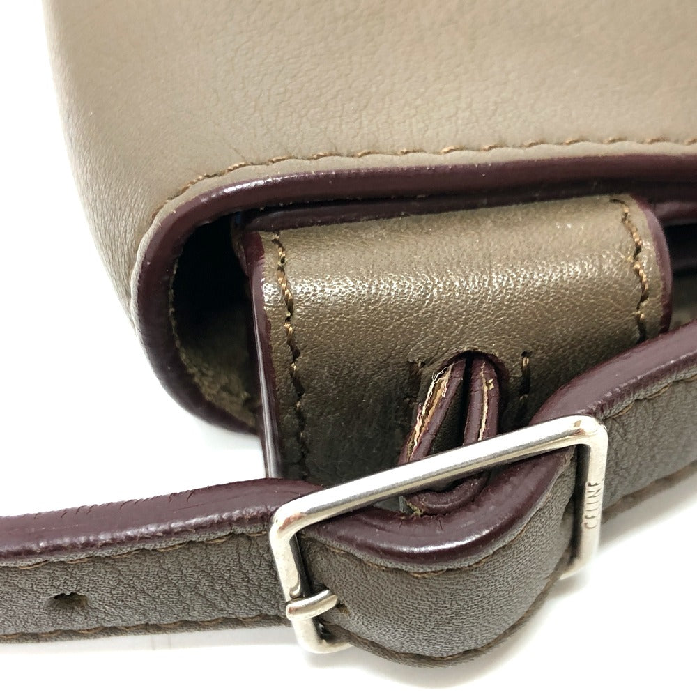 CELINE Women's Brown Leather Crossbody Bag Shoulder Bag