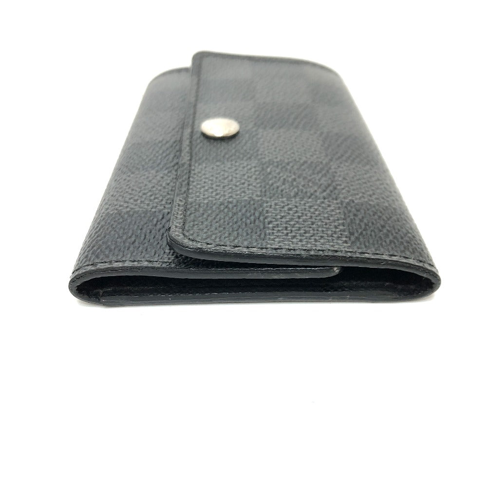 LOUIS VUITTON N62662 Damier Graphite Multicle 6 Key Case, Men's, Black, Damier Graphite Canvas