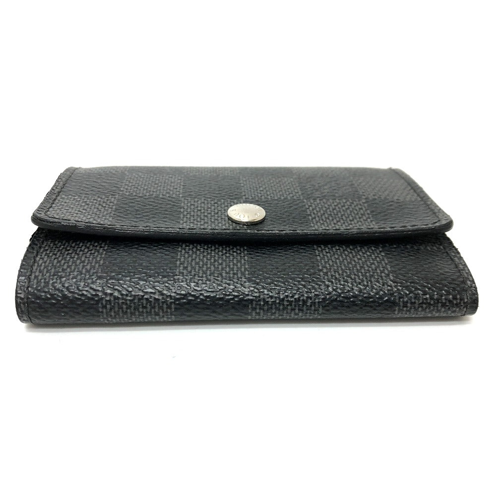 LOUIS VUITTON N62662 Damier Graphite Multicle 6 Key Case, Men's, Black, Damier Graphite Canvas