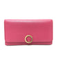 BVLGARI Logo Clip Long Wallet, Leather, Women's, Pink