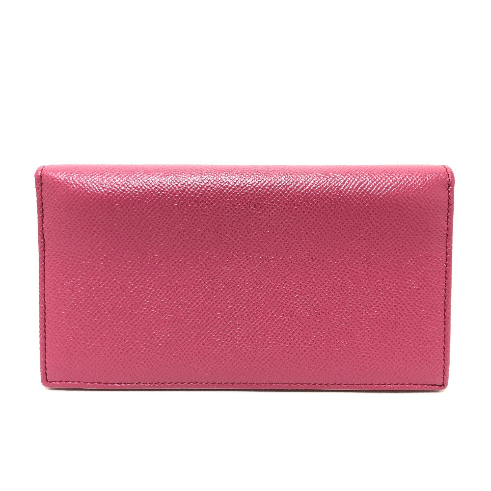 BVLGARI Logo Clip Long Wallet, Leather, Women's, Pink