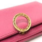 BVLGARI Logo Clip Long Wallet, Leather, Women's, Pink