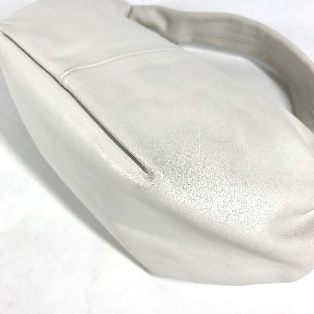 BOTTEGA VENETA ポーチ ダブルノット ミニ ハンドバッグ レザー レディース ホワイト