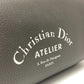 Dior アトリエ ローラーバッグ 筒型 バッグ カバン 斜め掛けバック ショルダーバッグ レザー レディース グレー
