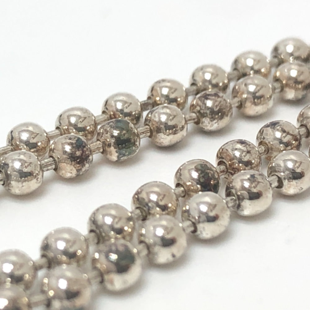 GUCCI 216435 Double G Ball Chain Necklace in SV925 Silver for Women