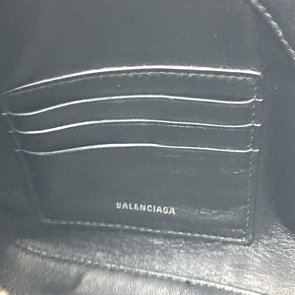 BALENCIAGA 476976 トライアングル 三角 クラッチバッグ ポーチ 小物入れ ポーチ レザー レディース ブルー