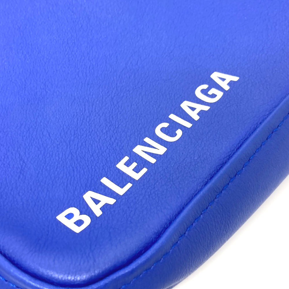 BALENCIAGA 476976 トライアングル 三角 クラッチバッグ ポーチ 小物入れ ポーチ レザー レディース ブルー