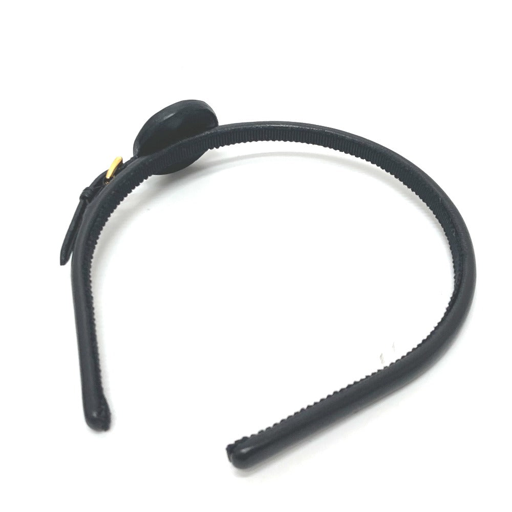 PRADA 7WN ウィッチモチーフ ヘアアクセサリー アクセサリー 小物 カチューシャ レザー レディース ブラック - brandshop-reference