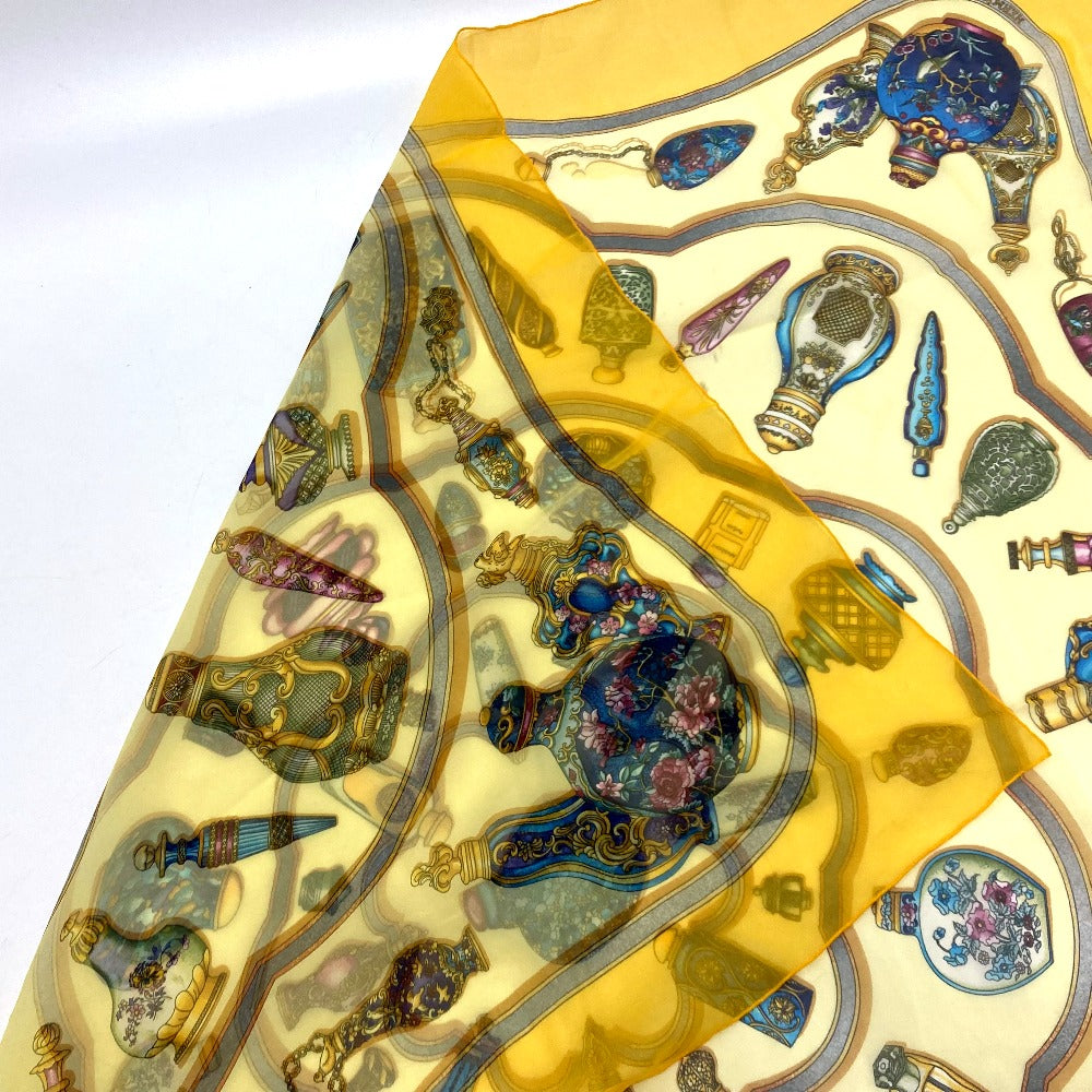 HERMES Qu importe le flacon スカーフ 小物 シルク カレ90 スカーフ シルク レディース イエロー - brandshop-reference