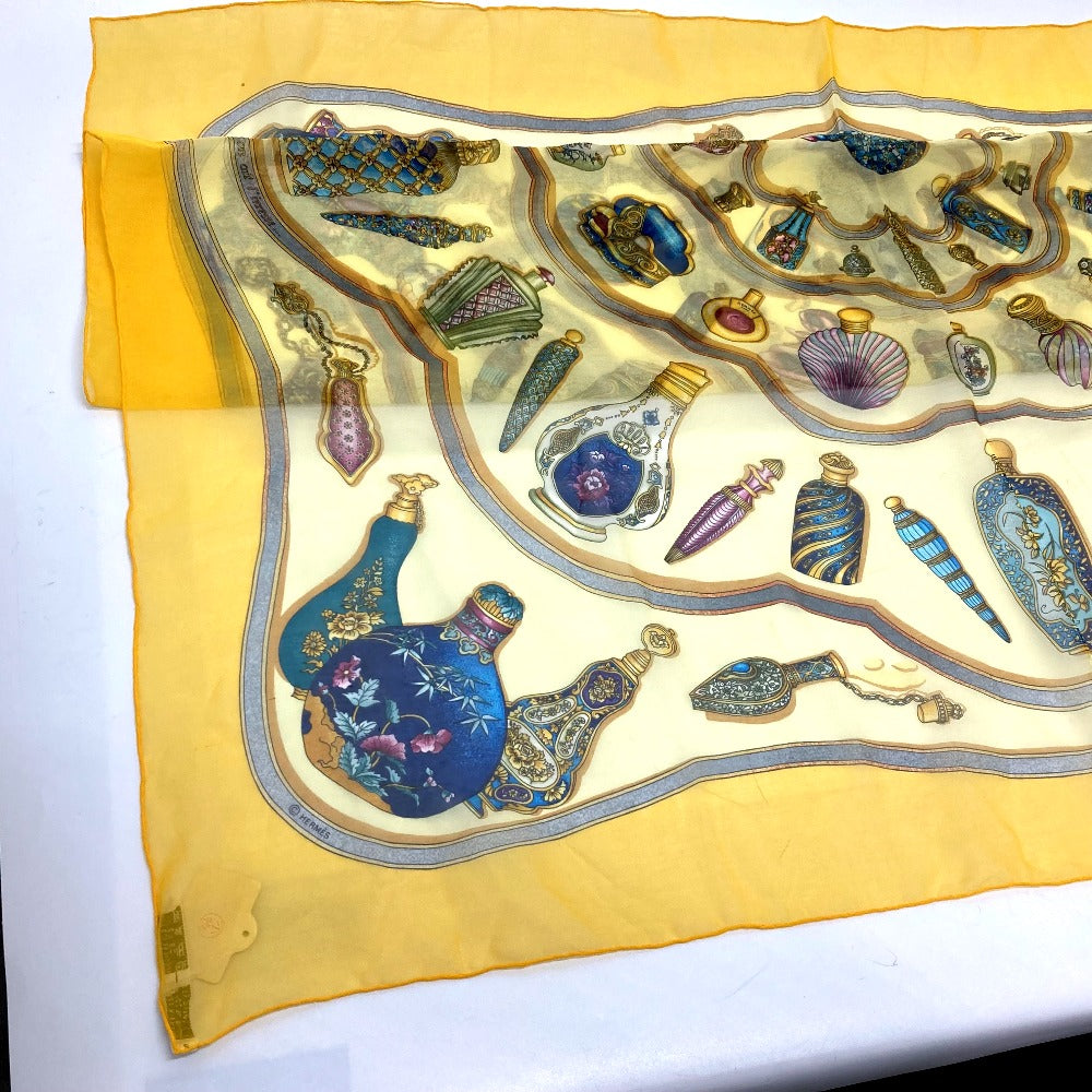 HERMES Qu importe le flacon スカーフ 小物 シルク カレ90 スカーフ シルク レディース イエロー - brandshop-reference