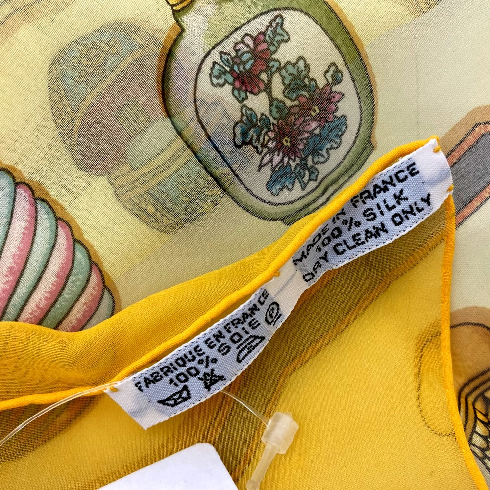HERMES Qu importe le flacon スカーフ 小物 シルク カレ90 スカーフ シルク レディース イエロー - brandshop-reference