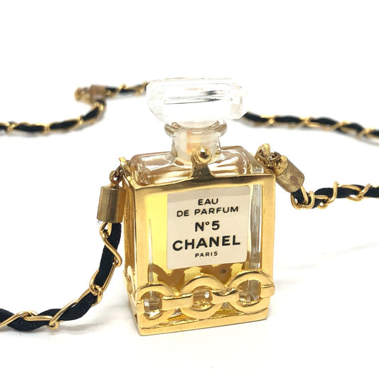 CHANEL No5 香水モチーフ チェーンネックレス ネックレス アクセサリー ネックレス メタル レディース ゴールド