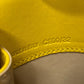 CELINE flour Pochette Shoulder Bag Leather/Canvas Yellow / Beige/SilverHardware Used