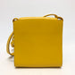 CELINE flour Pochette Shoulder Bag Leather/Canvas Yellow / Beige/SilverHardware Used