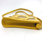 CELINE flour Pochette Shoulder Bag Leather/Canvas Yellow / Beige/SilverHardware Used