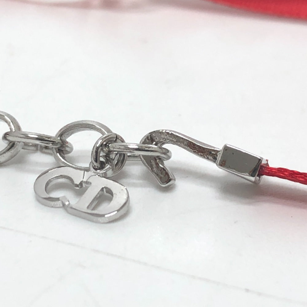 Dior ロゴ ハート プレート アクセサリー 首輪 首飾り チョーカー プラスチック レディース クリア×レッド - brandshop-reference
