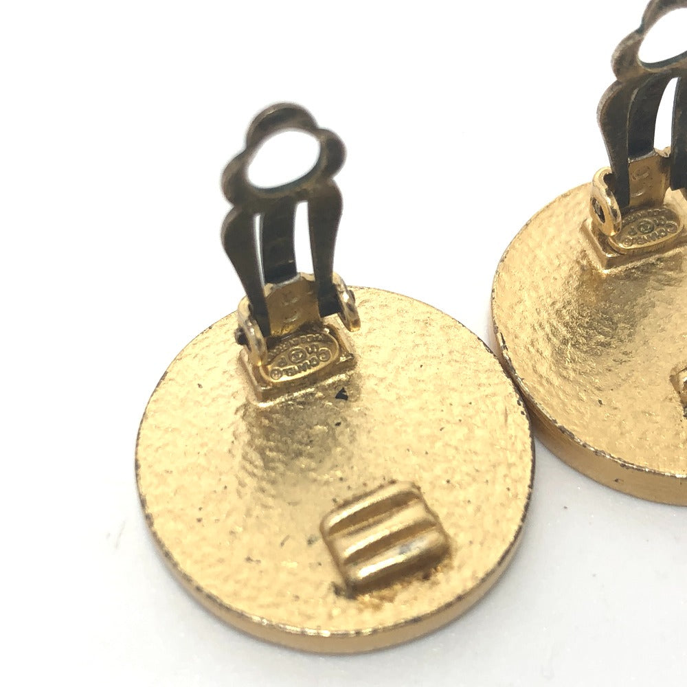 CHANEL 01Ｐ ココマーク アクセサリー ヴィンテージ クリップ式 耳飾り イヤリング メタル レディース レッド×ゴールド - brandshop-reference