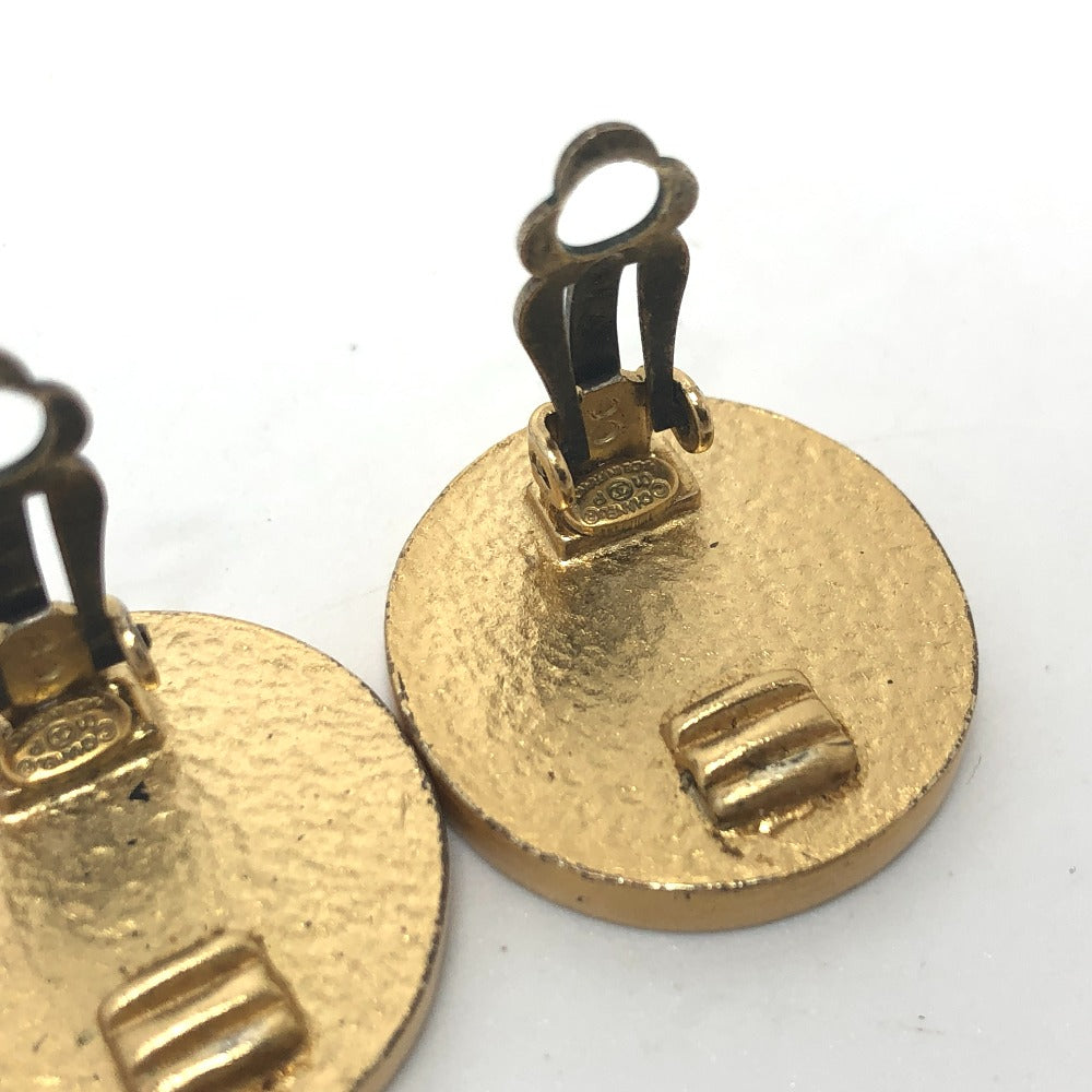 CHANEL 01Ｐ ココマーク アクセサリー ヴィンテージ クリップ式 耳飾り イヤリング メタル レディース レッド×ゴールド - brandshop-reference