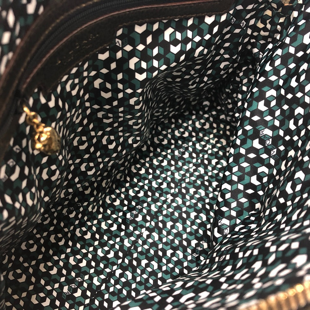 BVLGARI Leoni Bag 2-Way Handbag, Shoulder Bag, Crossbody Bag, Tote Bag, Leather, Women's, Bronze