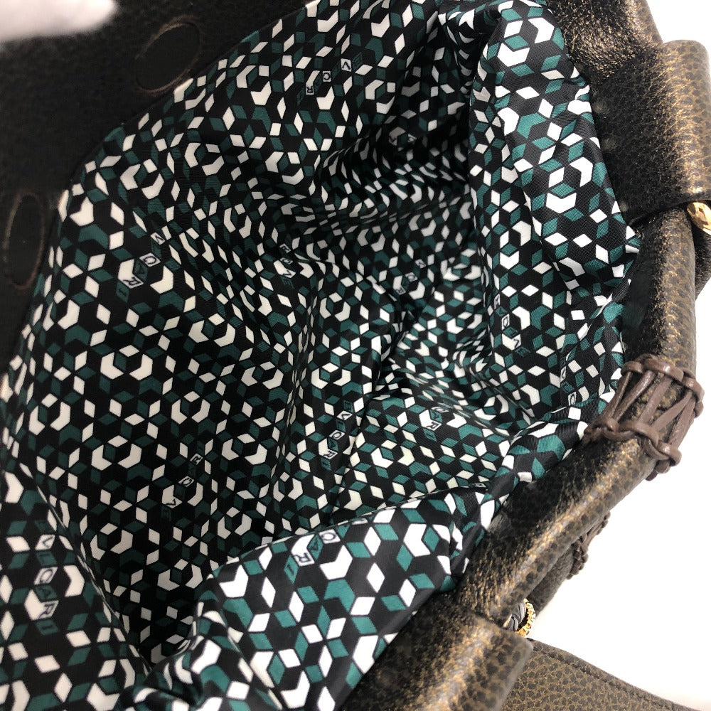 BVLGARI レオーニ カバン 2WAY ハンドバッグ ショルダーバッグ 斜め掛け トートバッグ レザー レディース ブロンズ - brandshop-reference