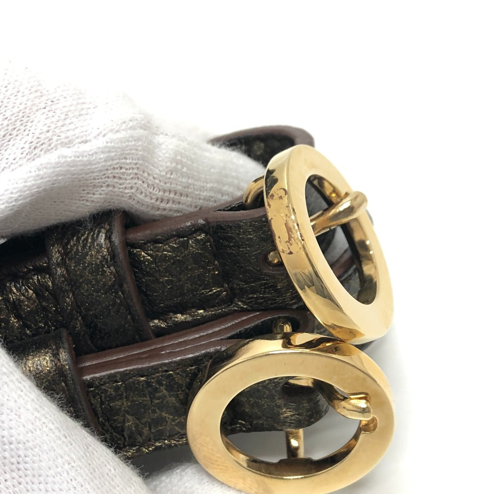 BVLGARI レオーニ カバン 2WAY ハンドバッグ ショルダーバッグ 斜め掛け トートバッグ レザー レディース ブロンズ - brandshop-reference