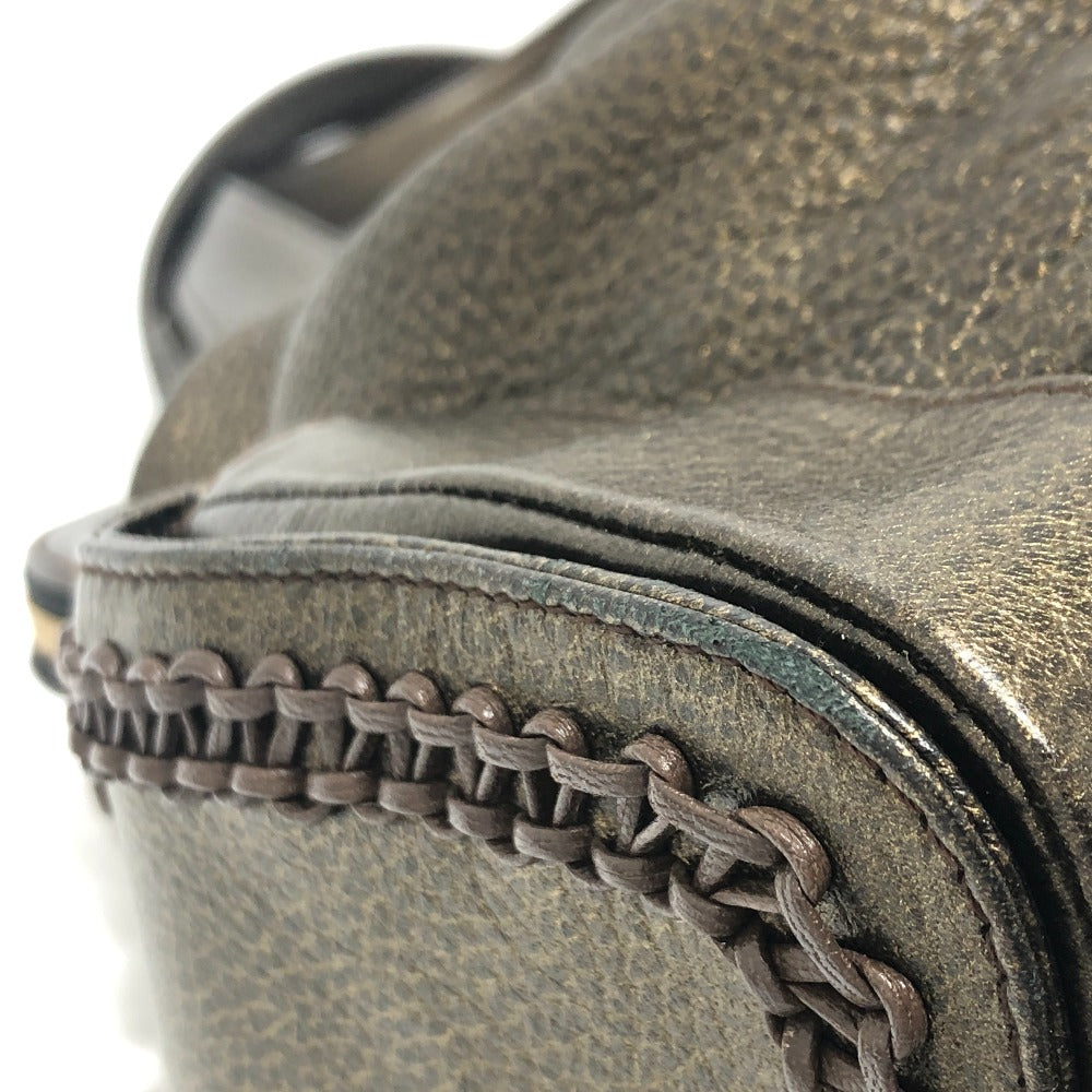 BVLGARI レオーニ カバン 2WAY ハンドバッグ ショルダーバッグ 斜め掛け トートバッグ レザー レディース ブロンズ - brandshop-reference