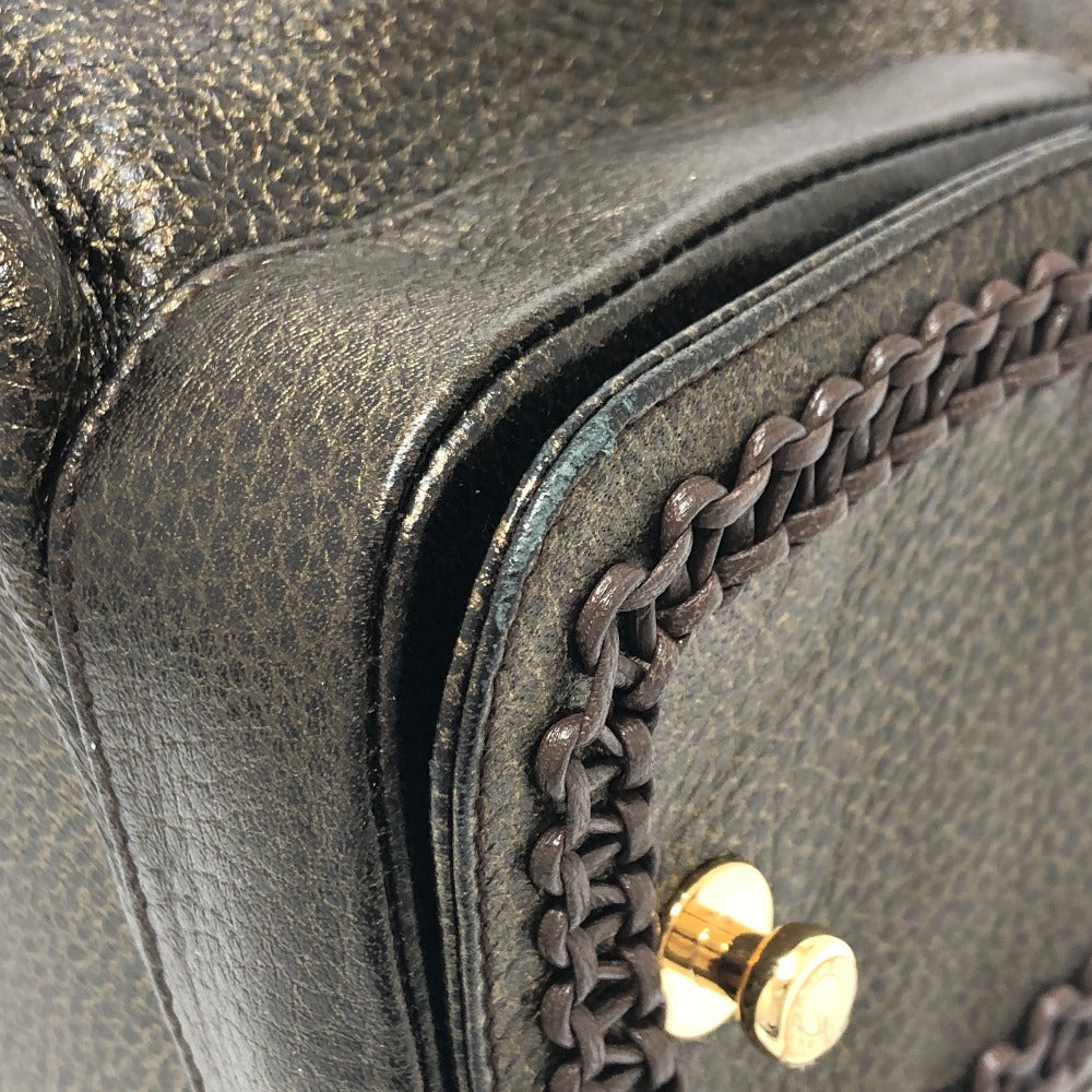 BVLGARI レオーニ カバン 2WAY ハンドバッグ ショルダーバッグ 斜め掛け トートバッグ レザー レディース ブロンズ - brandshop-reference