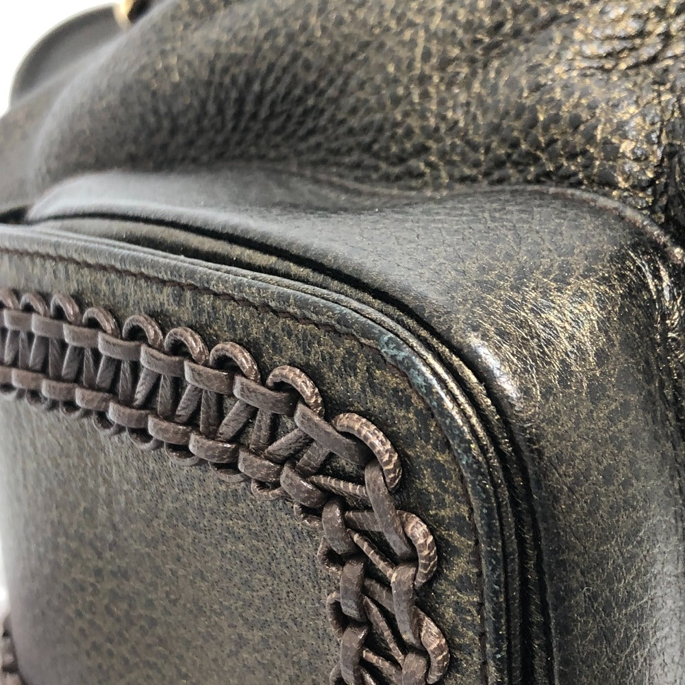 BVLGARI レオーニ カバン 2WAY ハンドバッグ ショルダーバッグ 斜め掛け トートバッグ レザー レディース ブロンズ - brandshop-reference