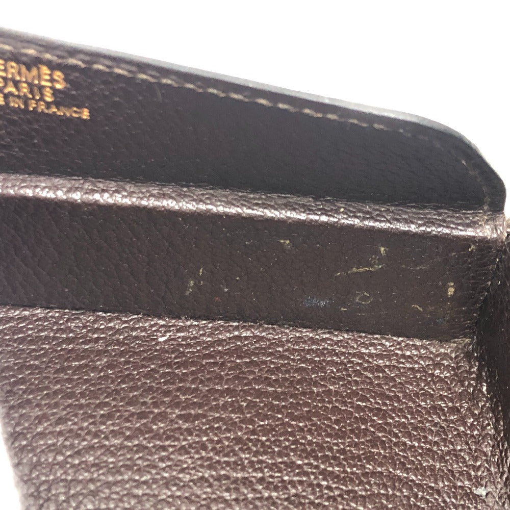 HERMES ドゴン セリエ BOX カバン 小物入れ スクエアクラッチ ミニバッグ パーティーバッグ ポーチ ボックスカーフ レディース ブラウン - brandshop-reference