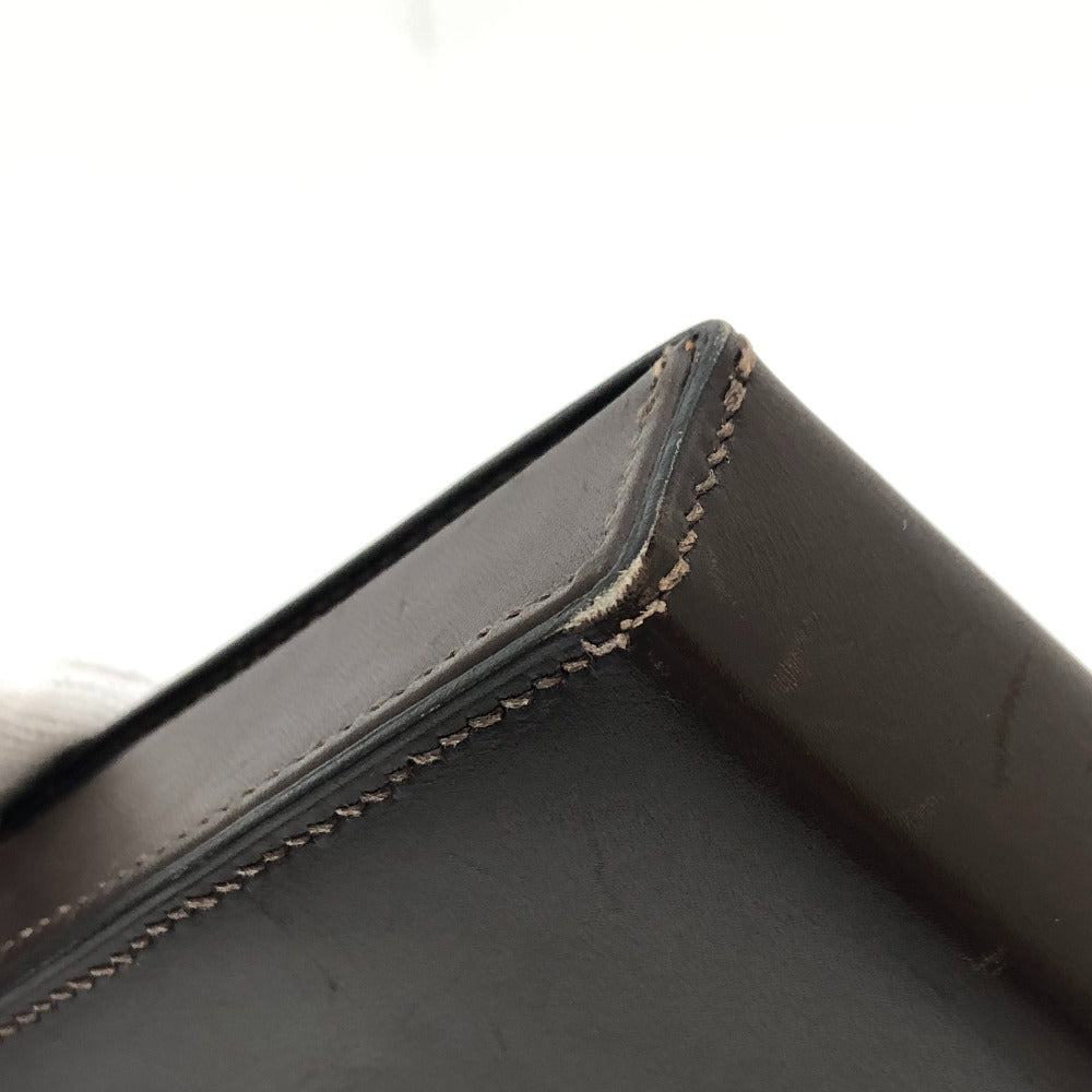 HERMES ドゴン セリエ BOX カバン 小物入れ スクエアクラッチ ミニバッグ パーティーバッグ ポーチ ボックスカーフ レディース ブラウン - brandshop-reference