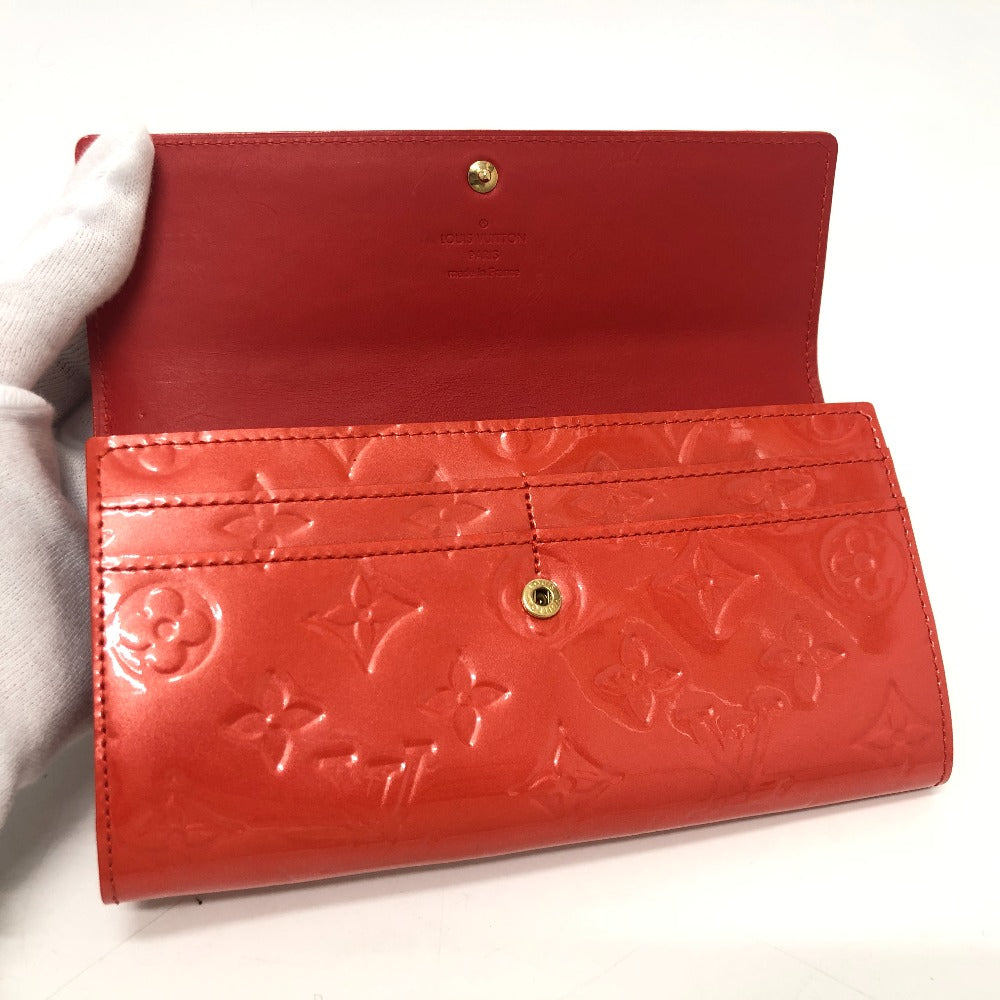 LOUIS VUITTON M93634 Portefeuille Sarah Wallet Long Wallet Wallet Long Wallet Long Wallet MonogramVernis Orange sunset Orange/GoldHardware Used