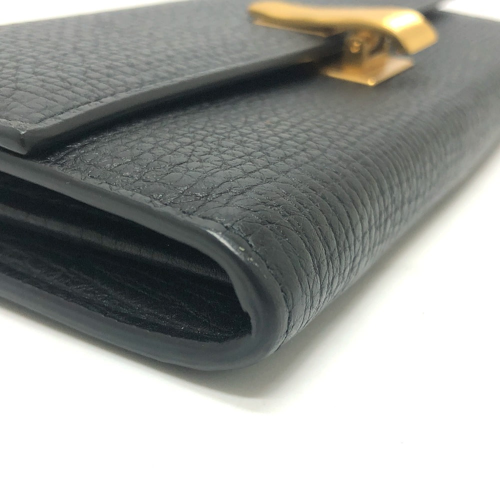 BOTTEGA VENETA パルメラート ２つ折り長財布 コンチネンタルウォレット ロング 長財布 レザー レディース ブラック - brandshop-reference