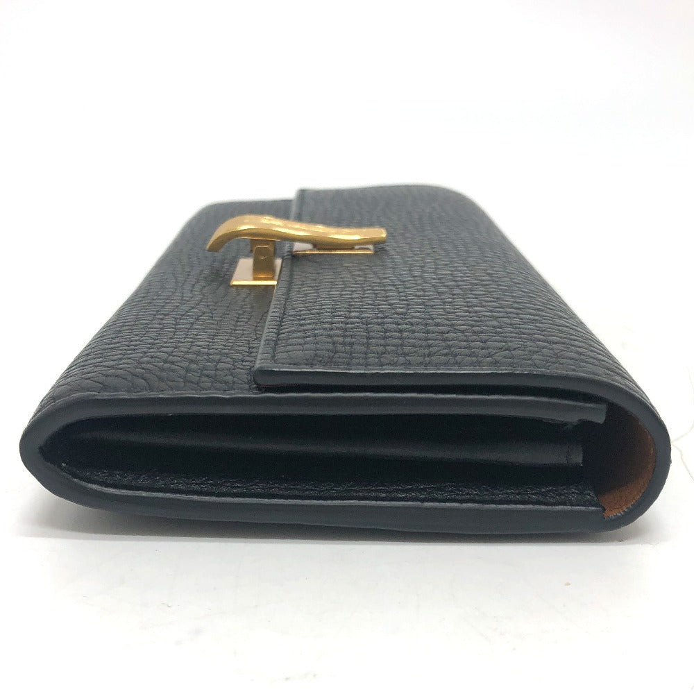 BOTTEGA VENETA パルメラート ２つ折り長財布 コンチネンタルウォレット ロング 長財布 レザー レディース ブラック - brandshop-reference